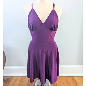 Roma Purple Backless Mini Dress